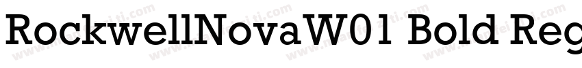 RockwellNovaW01 Bold Regular字体转换